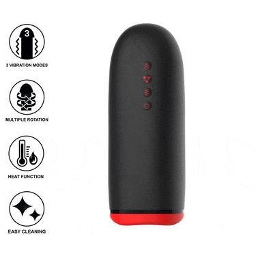 Masturbatore Spin-X di JAMYJOB: stimolazione riscaldante e vibrante